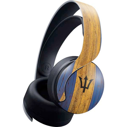 Barbados Flag Dark Wood PlayStation PS5 Skins